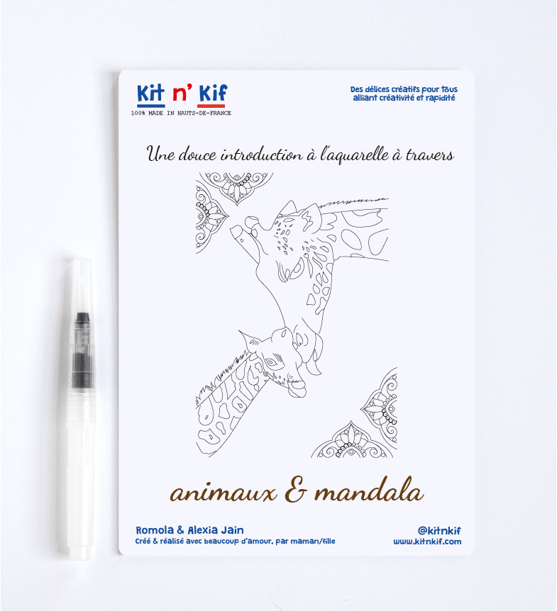 Kit Aquarelle - Les Animaux et Mandala
