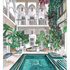 Kit Poster Aquarellable A3 - RIAD YASMINE