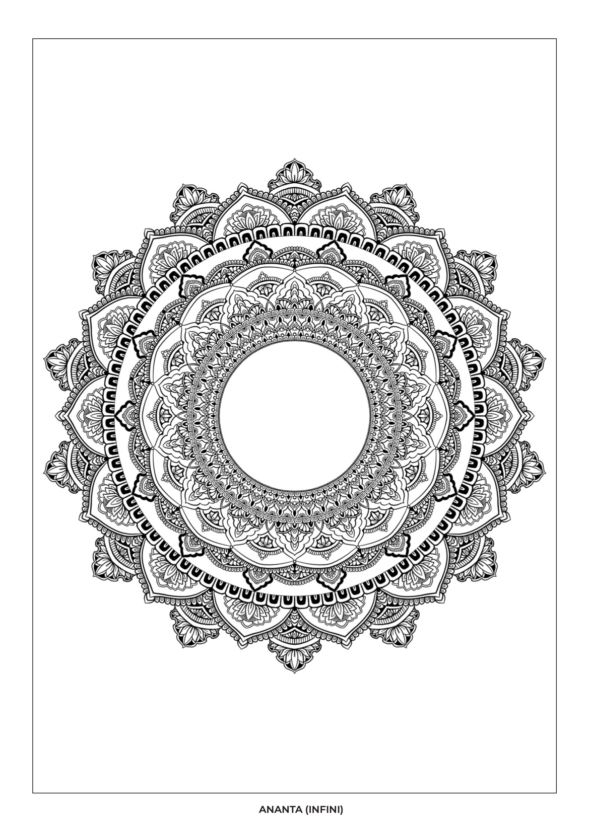 Affiche A3 à peindre - Mandala "ANANTA"