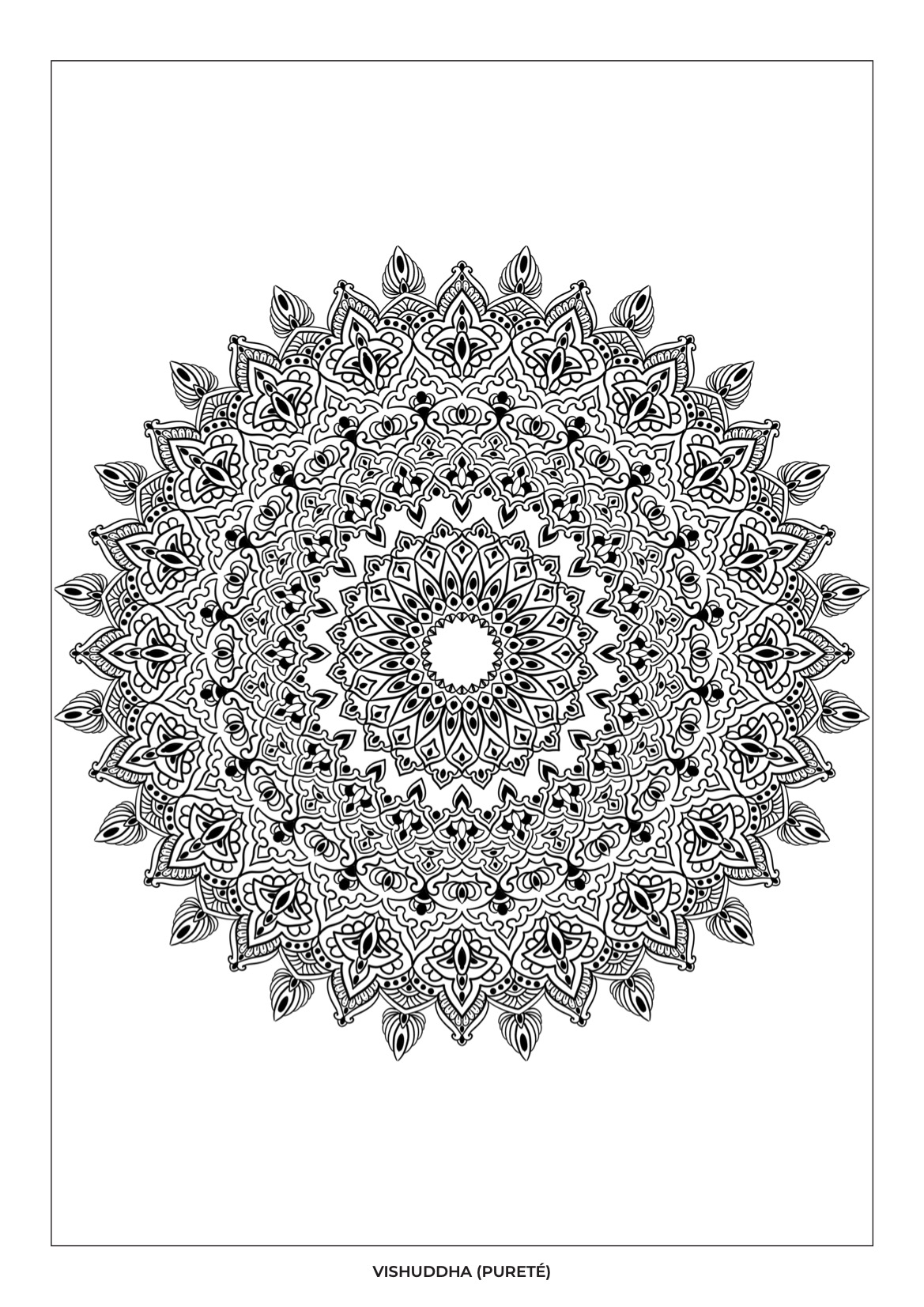 Affiche A3 à peindre - Mandala "VISHUDDHA"